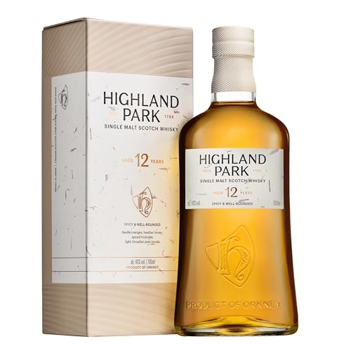 Entdecke den vollmundigen Highland Park 12 Jahre Single Malt Scotch Whisky! Wikinger-Seele inklusive.