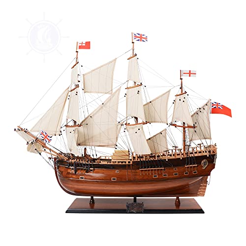 Exklusives Modellschiff HMS Endeavour aus hochwertigem Holz - Museumsqualität - perfektes Geschenk