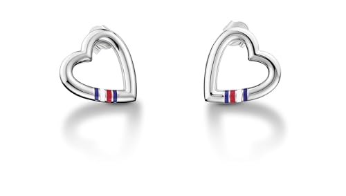 Exklusive Tommy Hilfiger Damen-Ohrstecker mit Signaturen aus Edelstahl und Emaille