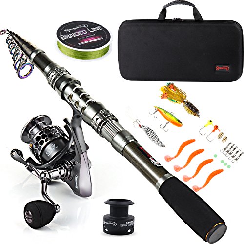 Leichtes Teleskopangelset für Reisen - Perfektes Geschenk für Angler!