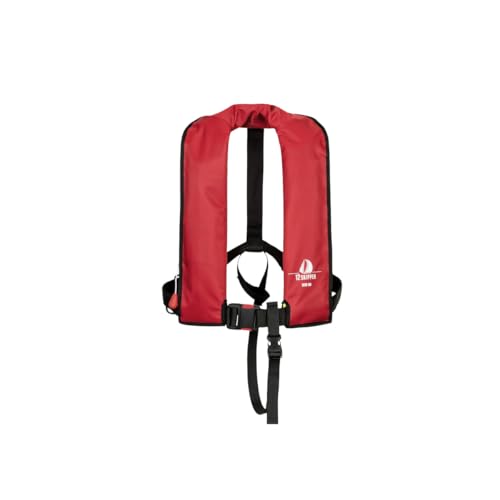 Automatische Rettungsweste ISO 165N mit Waistbelt, in leuchtendem Rot - das perfekte Geschenk!