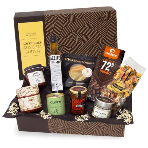 Geschenkfertiges Set: Mediterrane Köstlichkeiten & hochwertige Zutaten aus dem Süden | GESCHENKVOLL