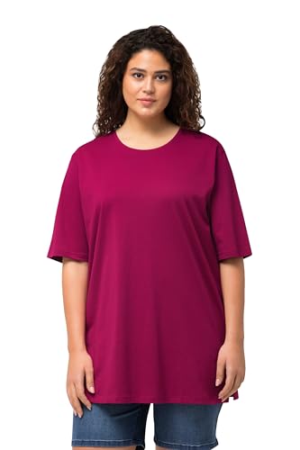 Stylisches Damen Basic T-Shirt in Magnolienrot für Größe 54-56 von Ulla Popken