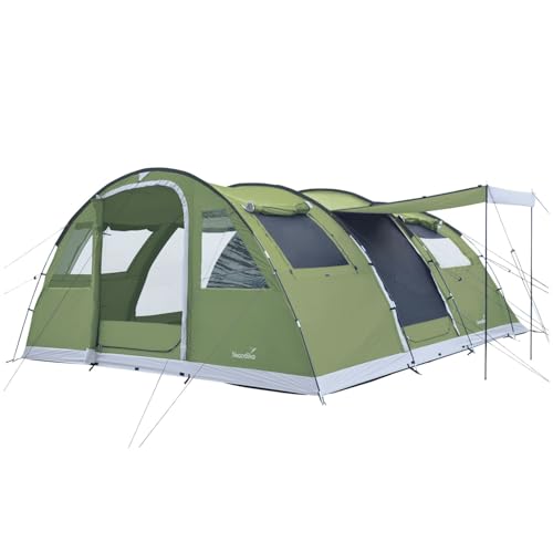 Skandika Tunnelzelt Gotland 6 Sleeper Protect | Geräumiges Familienzelt für Outdoor-Abenteuer