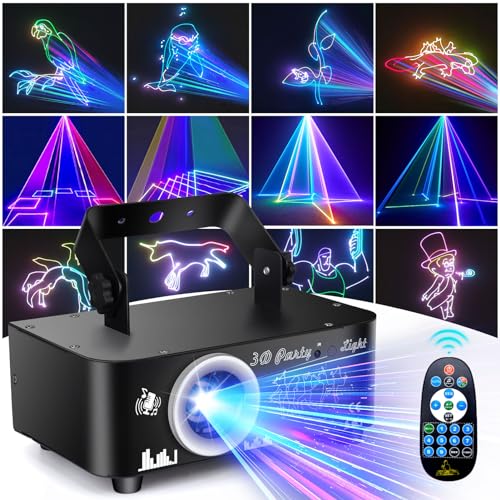 RGB 3D Disco Licht mit Fernbedienung für Partys und Events