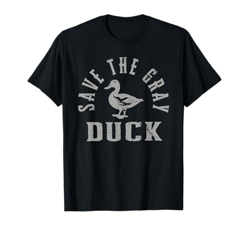 Modernes Save The Gray Duck Design T-Shirt - Perfektes Geschenk!