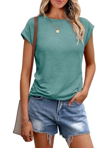 Stilvolles Damen T-Shirt in Grün mit Rundhalsausschnitt für elegante Business-Looks.