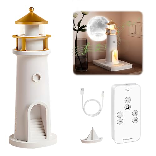 Magische Leuchtturm Lampe mit Bluetooth und Fernbedienung für stimmungsvolle Atmosphäre