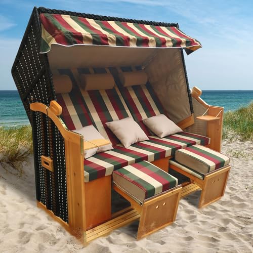 Hochwertiger BRAST® Strandkorb Usedom für 2-3 Personen in 5 Designs