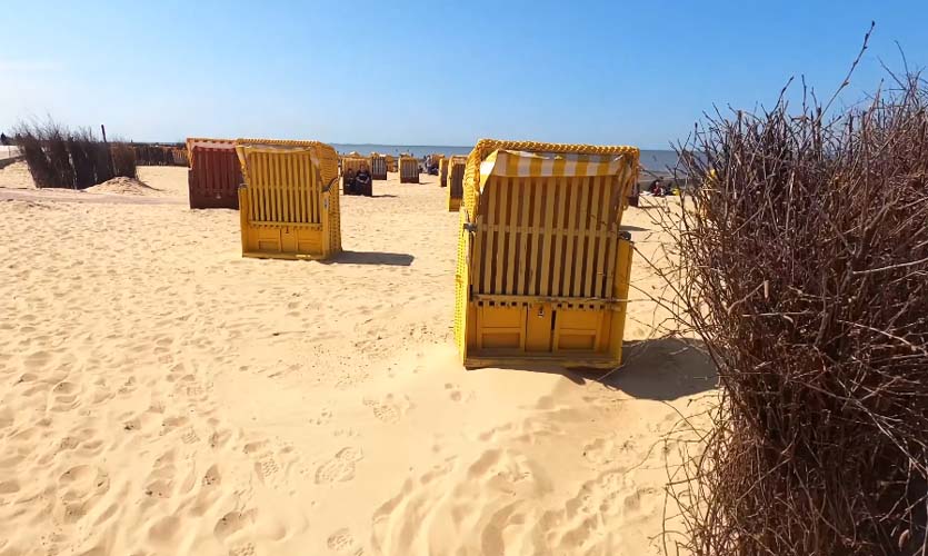 Sandstrand und Strandkörbe Cuxhaven