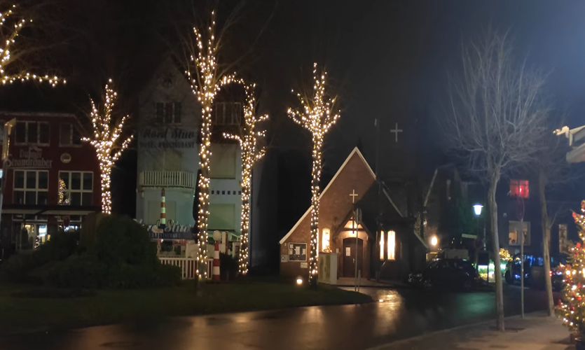 Weihnachtsbeleuchtung in Duhnen