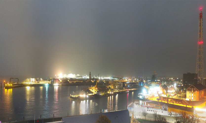 Liveblick auf den Haven von Cuxhaven